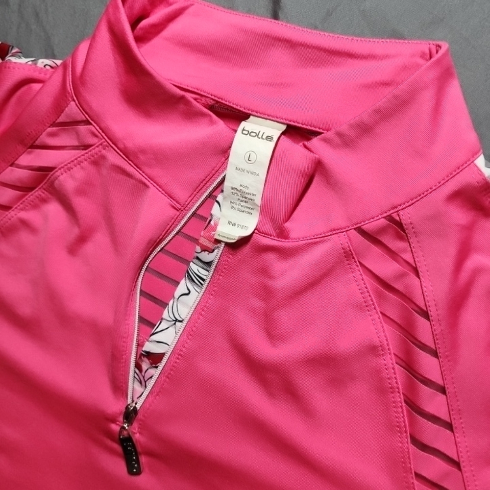 Bolle Pink Quarter-Zip Athletic Top